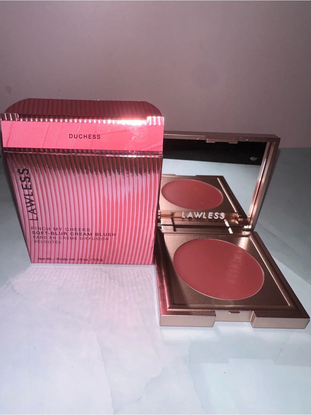 LAWLESS Duchess Soft-Blur Cream Blush — Warm Rose Pink